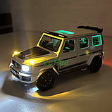 Машинка Gelandewagen Mercedes G800 Brabus іграшка моделька металева колекційна 22 см Білий (60596), фото 10