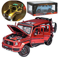 Машинка Gelandewagen Mercedes G800 іграшка моделька металева колекційна 22 см Бордовий (60597)