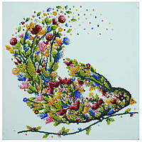 Набір-міді Для Вишивання Бісером "пташка, Що Співає" Amb-094 На Натуральному Полотні Selli