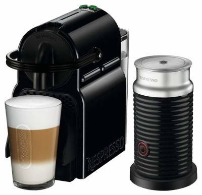 Кавоварка Nespresso Inissia Black + капучинатор Aeroccino 3, фото 1
