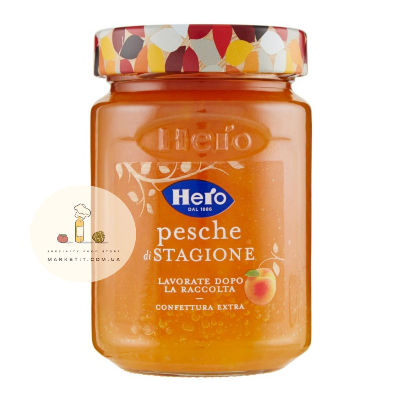 Джем персик Hero Pesche di Stagioni, 50% вміст фруктів Італія 350 г.