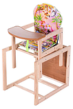 Дерев'яний стільчик для годування-трансформер Наталка (Зайчик), фото 4