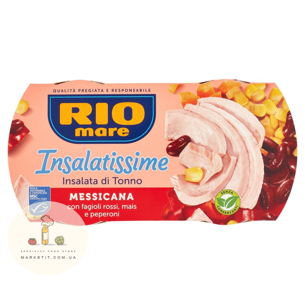 Салат із тунцем Rio Mare Insalatissime Messicana e Tonno, з фасолю 2 x 160 г.