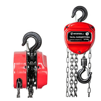 Таль ланцюгова 3 т, ланцюг 3 м INTERTOOL GT1408