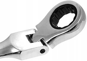Ключі з тріскачкою на шарнірі 8-19 mm 12ел. Silver SK-012-03, фото 4