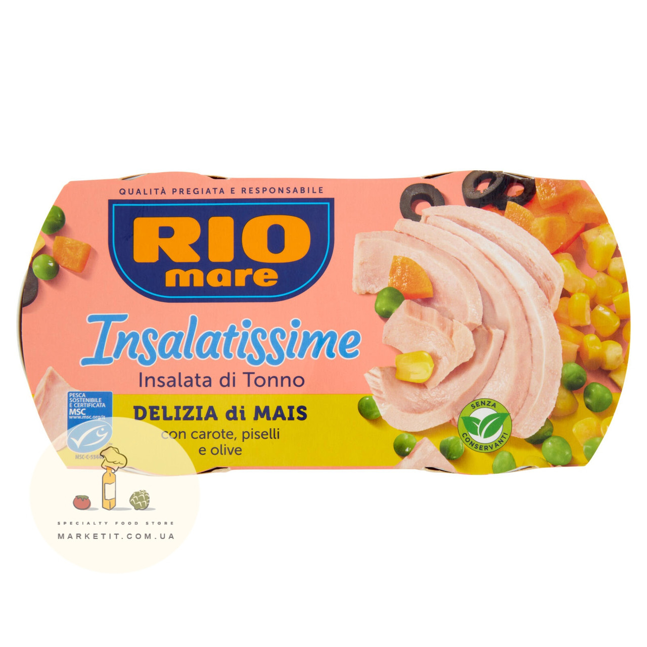Салат с тунцом Rio Mare Insalatissime Delizia di Mais di Tonno, с кукурузой 2 х 160 г.