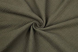 Відріз мусліну жатки Пляшковий зелений хакі 38х135 см