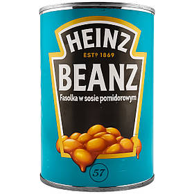 Біла квасоля в томатному соусі Heinz Beanz 415г ж/б ,12шт/ящ , Польша