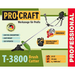 Бензокоса ProCraft T3800 (2 ножі + 1 котушка з волосінню)
