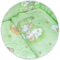 Наволочка для дитячої подушки в ліжечко "Ведмедик на сходах" 60х40 см, ТМ Ромашка 60.0, Для ліжка, Друкований