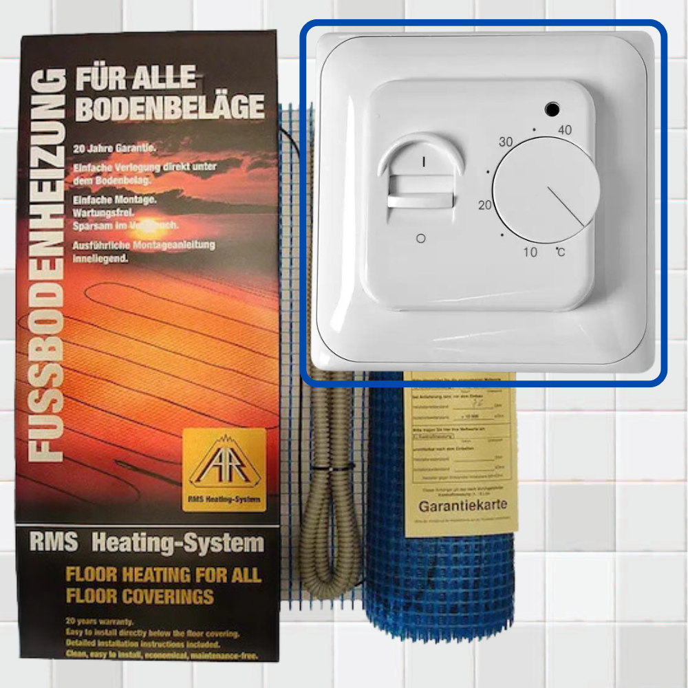 Нагрівальний мат Arnold Rak FH-EC 180 (4,5 м.кв.) + механічний терморегулятор, фото 1