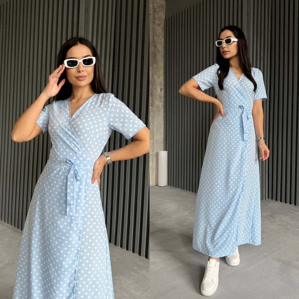 Блакитна літня сукня, фото 1