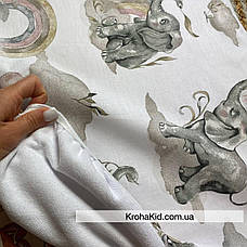 Водонепроникне простирадло на гумці в люльку в дитячу коляску 100% бавовна, фото 2