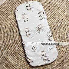 Водонепроникне простирадло на гумці в люльку в дитячу коляску 100% бавовна, фото 5