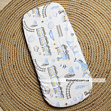 Водонепроникне простирадло на гумці в люльку в дитячу коляску 100% бавовна, фото 2