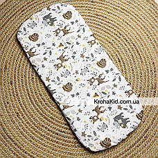 Водонепроникне простирадло на гумці в люльку в дитячу коляску 100% бавовна, фото 3