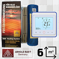 Нагрівальний мат для теплої підлоги  Arnold Rak FH-EC 180 (6 м.кв.) + програмований WiFi терморегулятор PWT-002