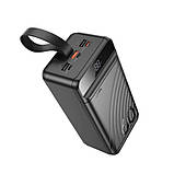 УМБ Powerbank Hoco  J123C 60000mAh з ліхтариком і швидкою зарядкою PD/QC, 22.5W  чорний, фото 4