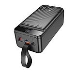 УМБ Powerbank Hoco  J123C 60000mAh з ліхтариком і швидкою зарядкою PD/QC, 22.5W  чорний, фото 5