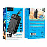 УМБ Powerbank Hoco  J123C 60000mAh з ліхтариком і швидкою зарядкою PD/QC, 22.5W  чорний, фото 9