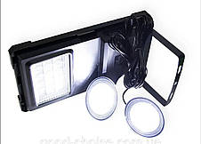 Автономна зарядна станція GDTimes GD-07A 2 лампочки LED ліхтар з повербанком 30W Сонячна панель, фото 4