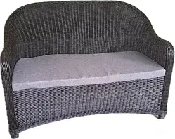 Диван меблі з ротанга Офелія сірий штучний ротанг плетені меблі для саду, тераси, вулиці, будинки