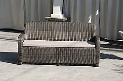 Диван меблі з ротанга Амелія мигдаль штучний ротанг плетені меблі для саду, тераси, вулиці, будинки