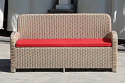 Диван меблі з ротанга Амелія бежевий штучний ротанг плетені меблі для саду, тераси, вулиці, будинки
