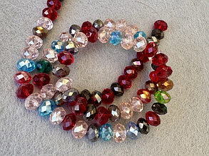 Кришталеві намистини, грановані 10*8мм