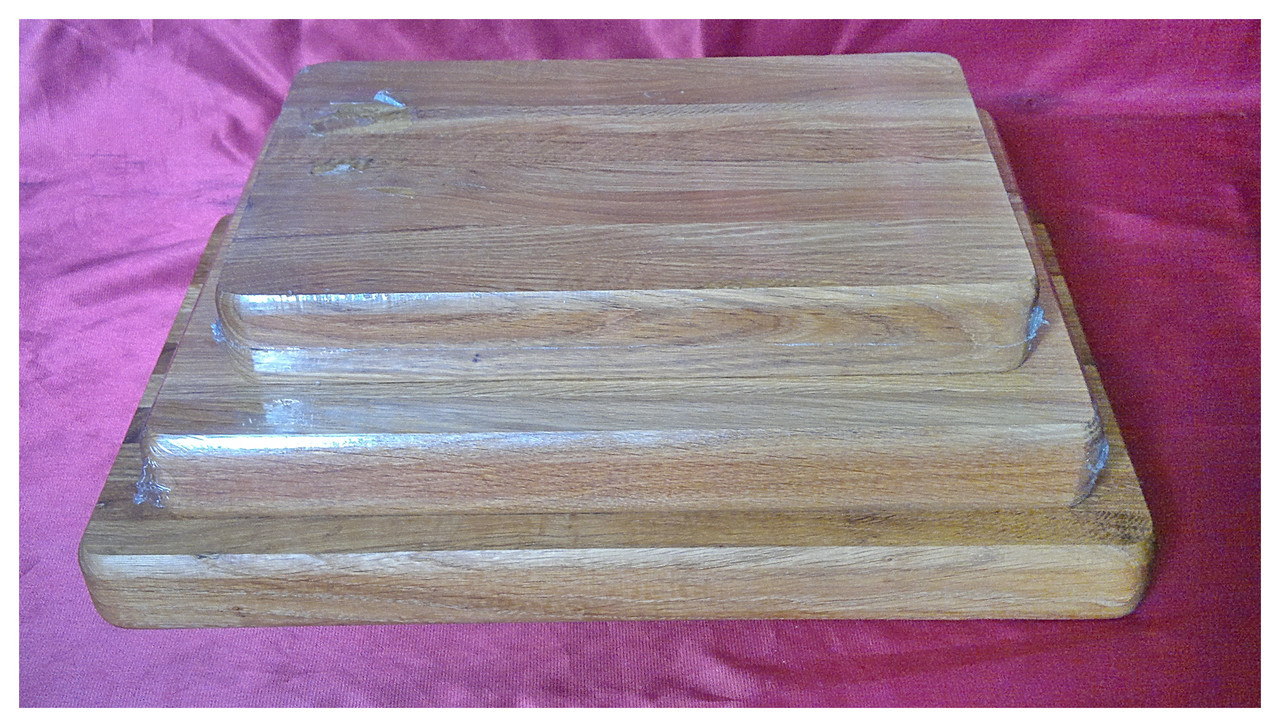 Доска деревянная разделочная 30 х 50 х 4 см дубовая - фото 3 - id-p420220144