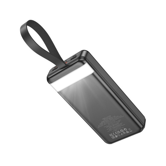 УМБ PowerBank Hoco J123B 30000mAh з ліхтариком і швидкою зарядкою 22.5W+PD20W чорний