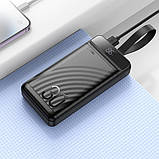 УМБ PowerBank Hoco  J123B 30000mAh з ліхтариком і швидкою зарядкою 22.5W+PD20W чорний, фото 6