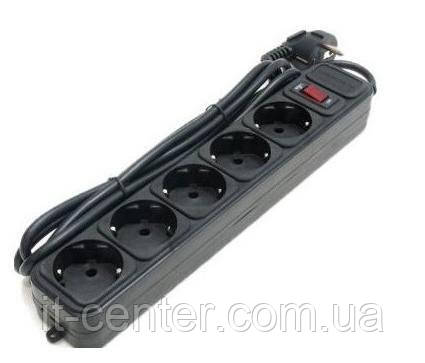 Мережевий фільтр 220V Gembird SPG5-G-6B 1.8m 5 розеток Black, фото 1