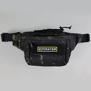 🔥 Поясна сумка "Ultimatum - RT-9000" (multicam black) бананка, поясна сумка, тактична сумка, мультикам