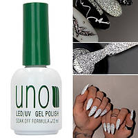 Світловідбивне Топ покриття UNO Disco Top (Срібне), без липкого шару,12 мл