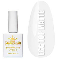 Топ глянец Egg Top Matte  Designer з чорними крихітками, без липкого шару, 9 мл