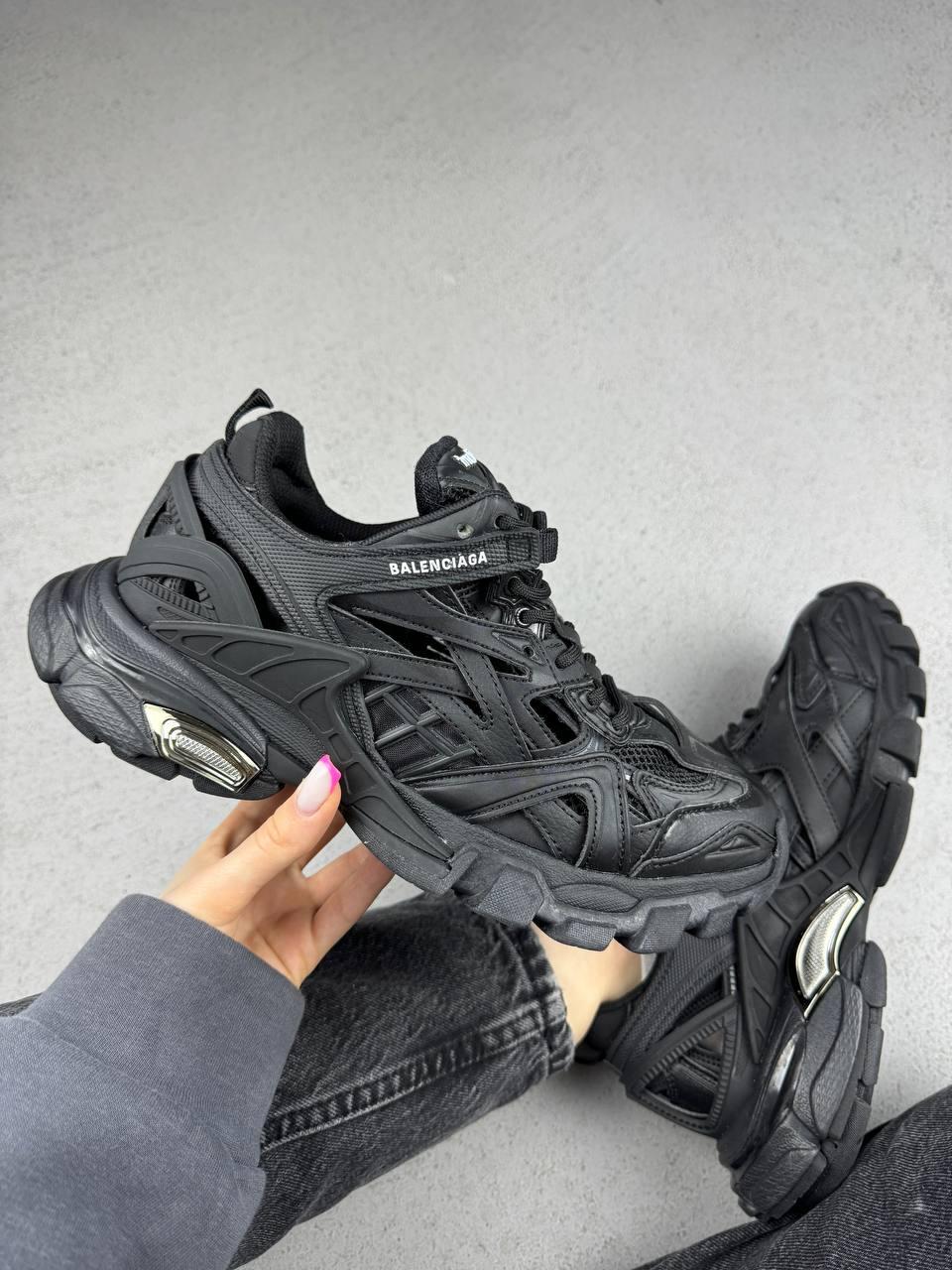 Кросівки чоловічі чорні Balenciaga Track 2.0 Black Gold (11958)
