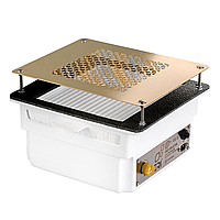 Вбудовувана манікюрна витяжка Teri Turbo біла (решітка золото)