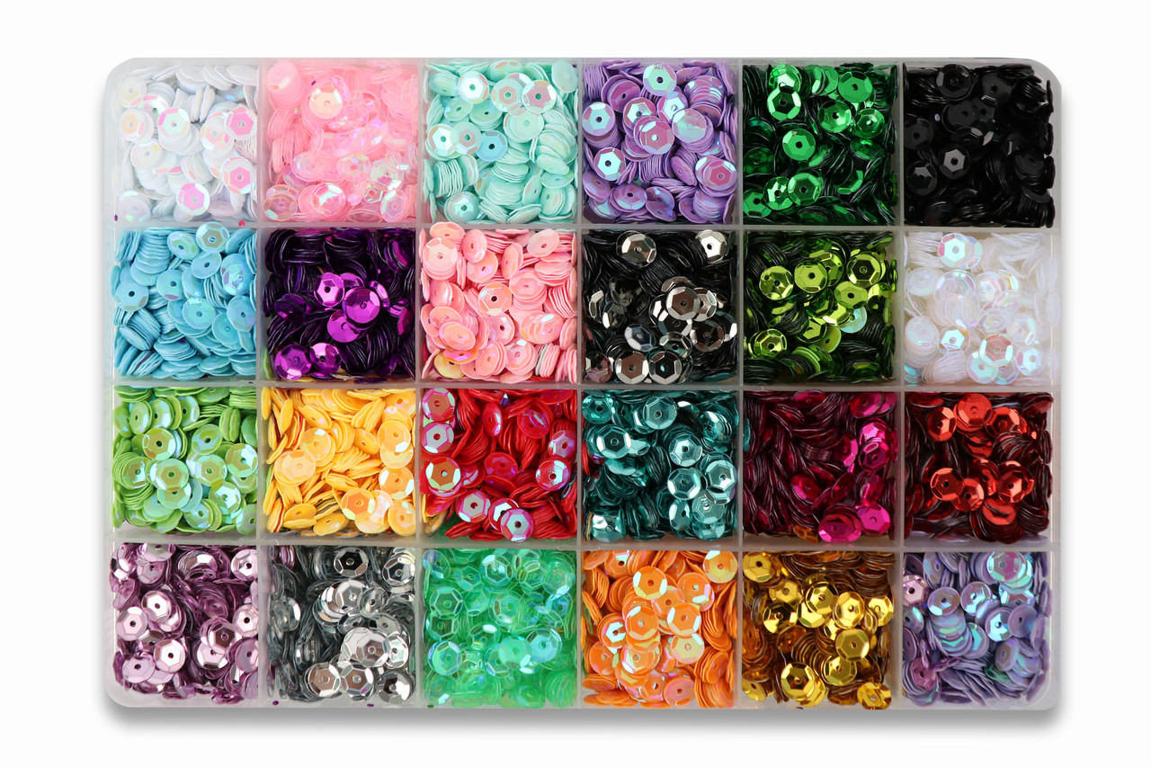 Набір паєток для створення прикрас, 24 комірки, фото 1