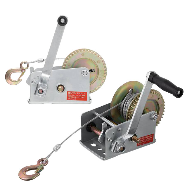 Лебідка важільна барабанна, сталевий трос, тягове зусилля 900 кг INTERTOOL GT1455, фото 1