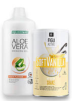 Набір LR Алое персик питний гель ЛР. коктейль зі смаком ваніль