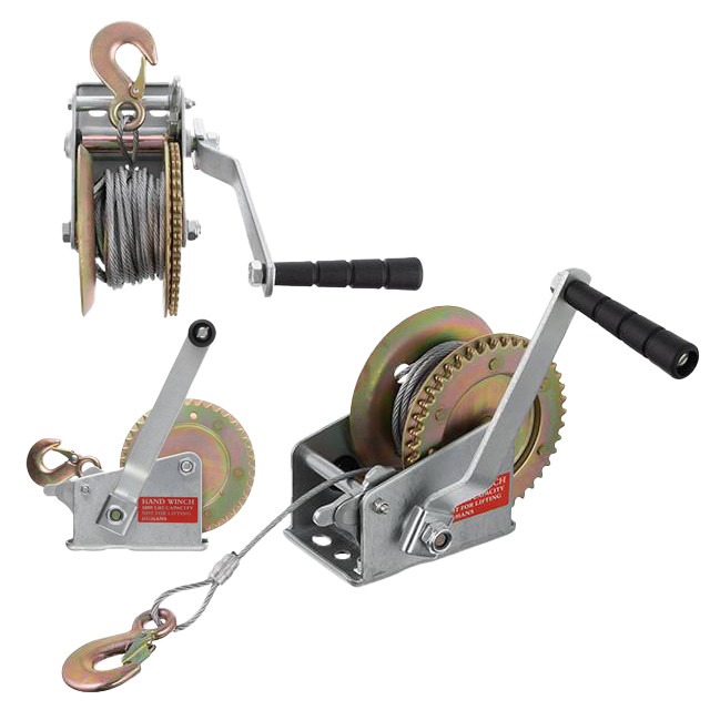 Лебідка важільна барабанна, сталевий трос 450 кг INTERTOOL GT1454, фото 1