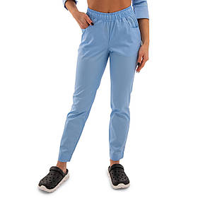 Медичні штани жіночі укорочені небесний