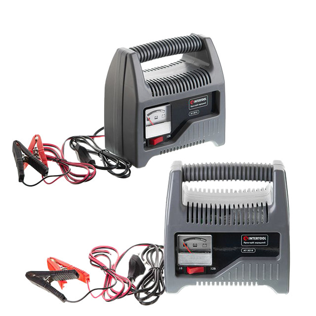 Пристрій зарядний для акумуляторів 6, 12 В, 10-60 Аг, з трансформатором INTERTOOL AT-3014, фото 1