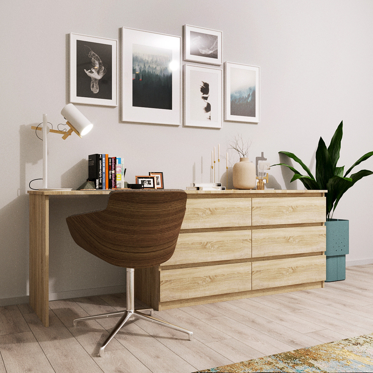 Стіл з комодом Гермес дуб сонома, фото 1