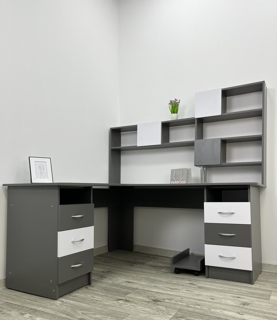 Ігровий геймерський стіл з надбудовою Легіон антрацит, фото 1