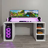 Білий ігровий стіл ,письмовий  з надставкою Маршал Білий, фото 6