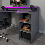 Ігровий стіл + подарунки, комп'ютерний із надставкою Маршал Антрацит, фото 5