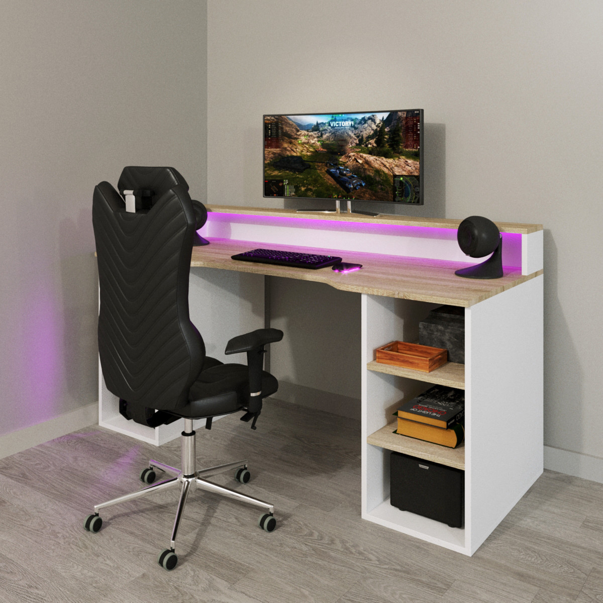 Компютерний стіл Маршал Сонома /Білий Шовк, фото 1