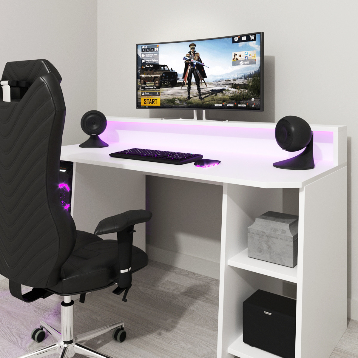 Ігровий стіл, письмовий стіл Білий, фото 1